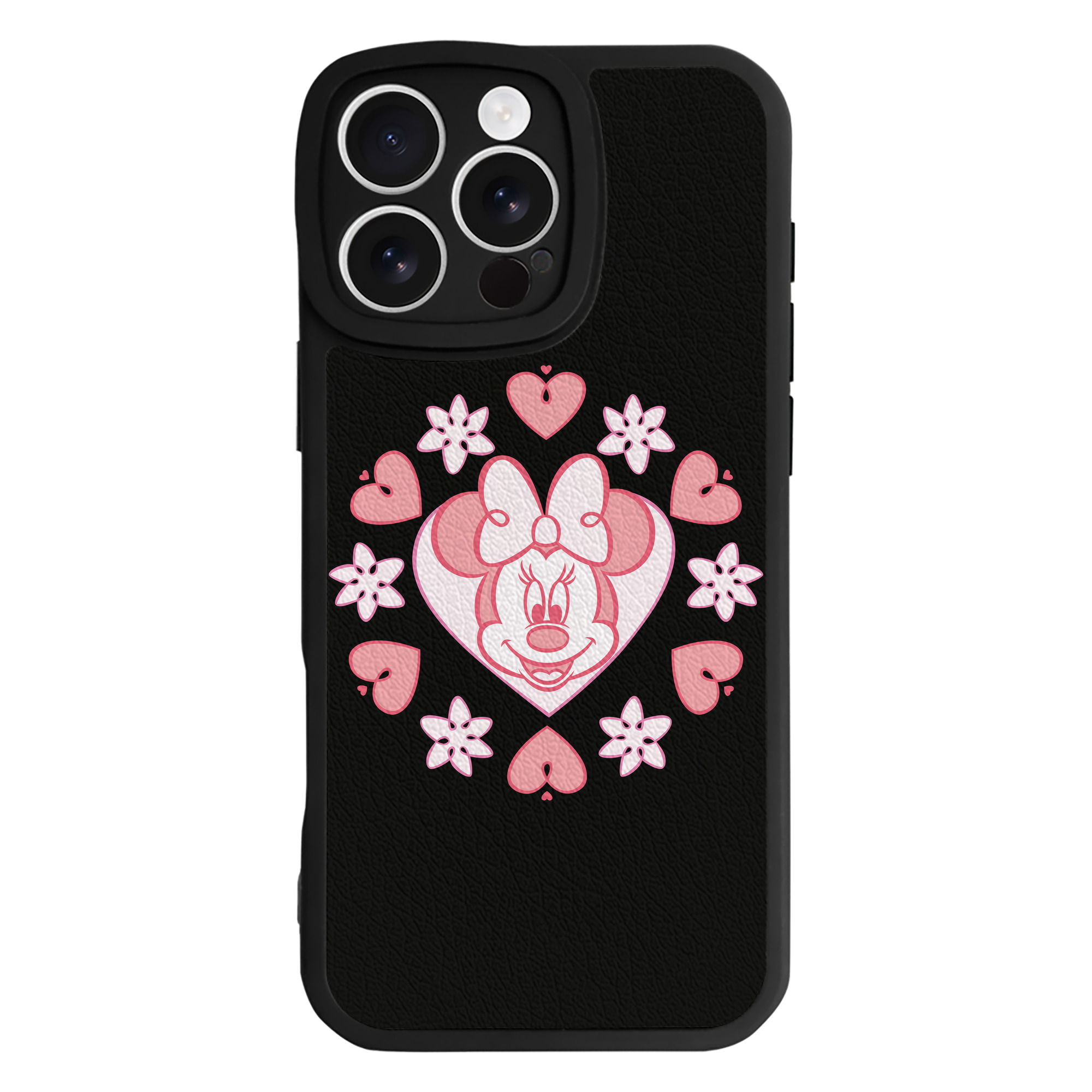 （画像用） ミッキーマウス Mickey Mouse 【iPhone 16シリーズ対応】シリコンスマホケース（レザー調） 材質：シリコン